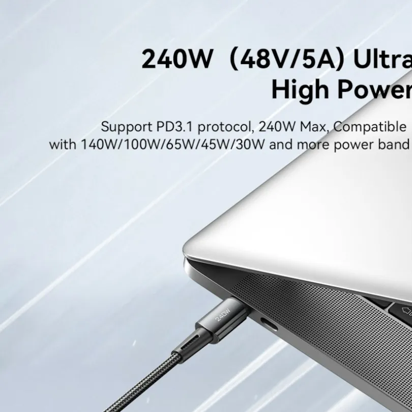 Essager 240W USB-C naar USB-C Ultraspeed Oplaad + Datakabel