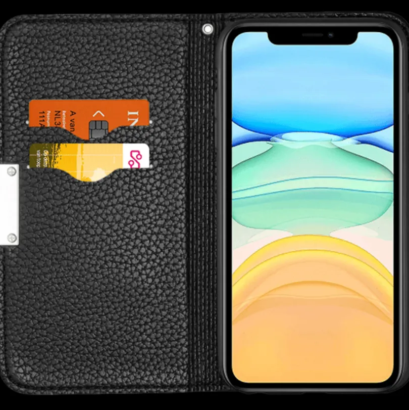 Fashion iPhone 12 (Pro) Litchi Wallet Hoesje