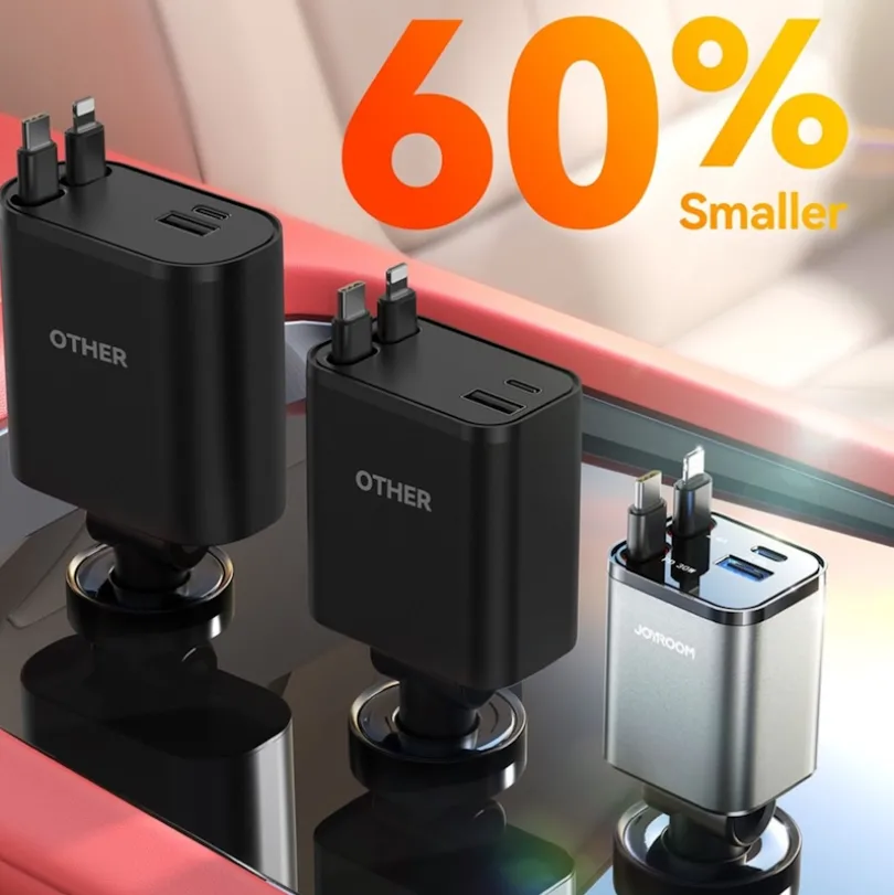 Joyroom 50W 4 in 1 Car Charger met Kabels
