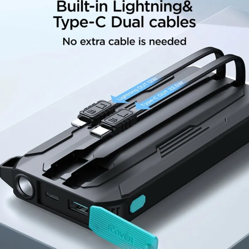 Joyroom 22.5W Dual Cable Outdoor Powerbank
