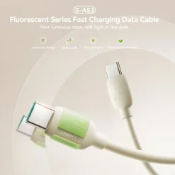 Joyroom 60W USB-C Zacht Gewoven Oplaadkabel