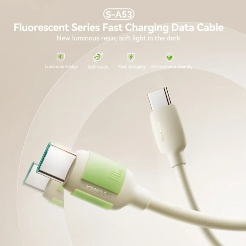 Joyroom 60W USB-C Zacht Gewoven Oplaadkabel