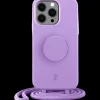 Just Elegance iPhone 13 Pro Max Siliconen Popsocket Hoesje Met Draagkoord