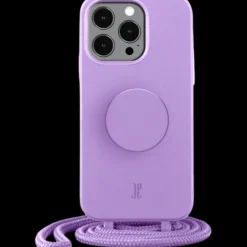 Just Elegance iPhone 13 Pro Max Siliconen Popsocket Hoesje Met Draagkoord