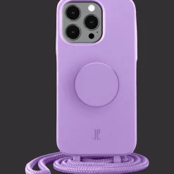 Just Elegance iPhone 14 Pro Max Siliconen Popsocket Hoesje Met Draagkoord