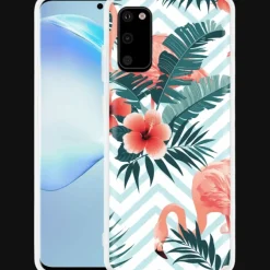 Just in Case Galaxy S20 Flamingo Flowers Case