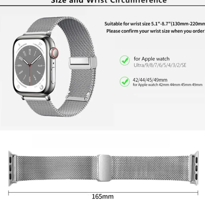 Kalebol Apple Watch Milanees Bandje
