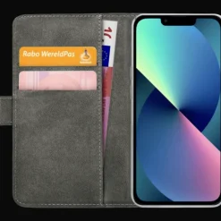 Mobilize iPhone 14 Pro Max Portemonnee Hoesje Zwart