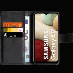 Mocaa Samsung Galaxy A12 Bookcase Hoesje Krokodillenleer