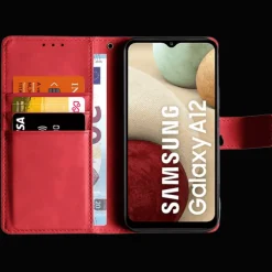 Mocaa Samsung Galaxy A12 Bookcase Hoesje Krokodillenleer