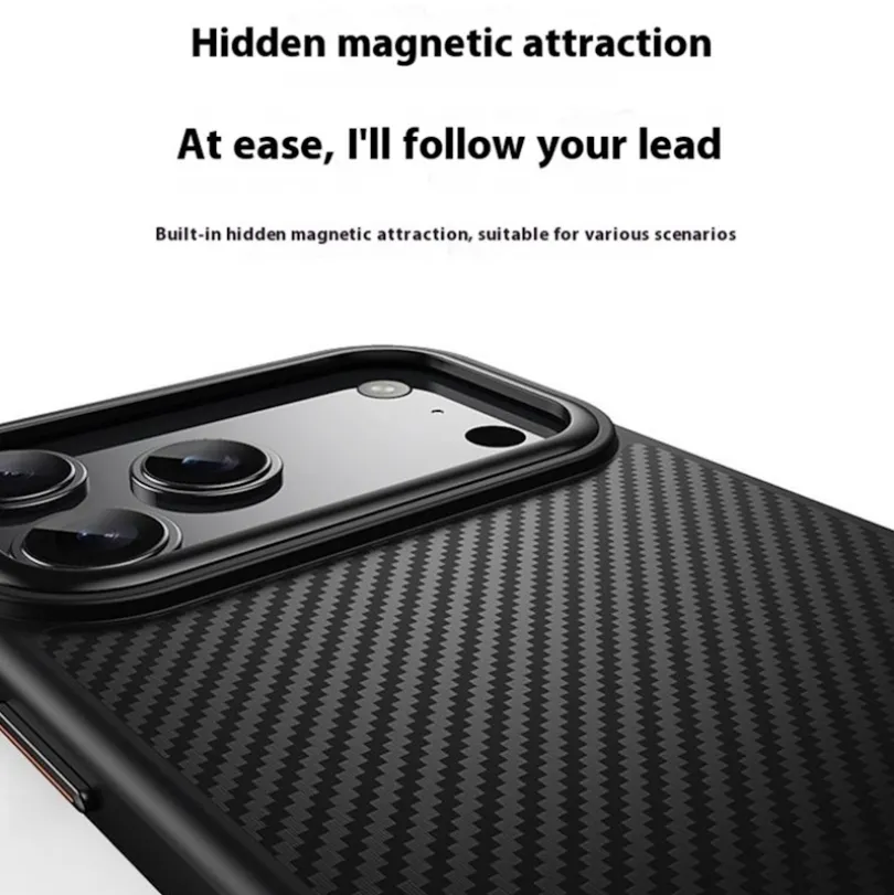 Mocaa Apple iPhone 17 Pro Max Slim Carbon Pantser MagSafe Case