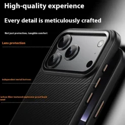 Mocaa Apple iPhone 17 Pro Max Slim Carbon Pantser MagSafe Case