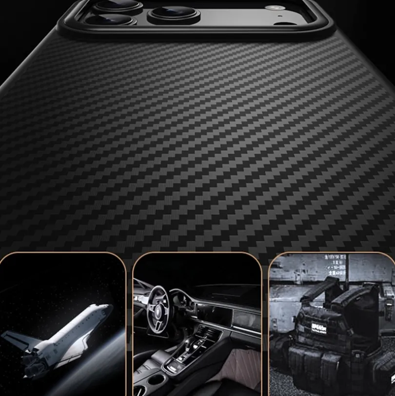 Mocaa Apple iPhone 17 Pro Max Slim Carbon Pantser MagSafe Case