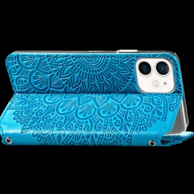 Mocaa iPhone 12 Mini Magnetisch Mandala Portemonnee Hoesje
