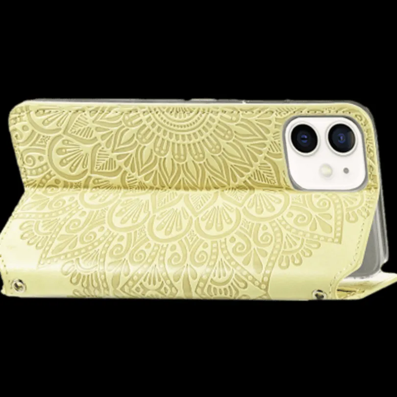 Mocaa iPhone 12 Mini Magnetisch Mandala Portemonnee Hoesje