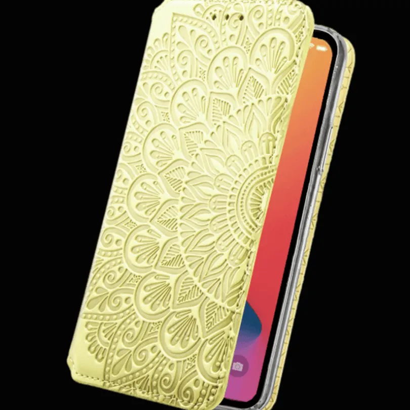 Mocaa iPhone 12 Mini Magnetisch Mandala Portemonnee Hoesje