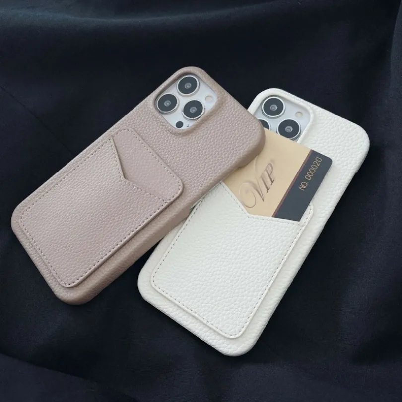 Mocaa iPhone 15 Vegan Lederen Hoesje met Pashouder