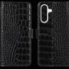 Mocaa Samsung Galaxy A56 Croco Book Case Leer