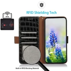 Mocaa Samsung Galaxy A56 Croco Book Case Leer