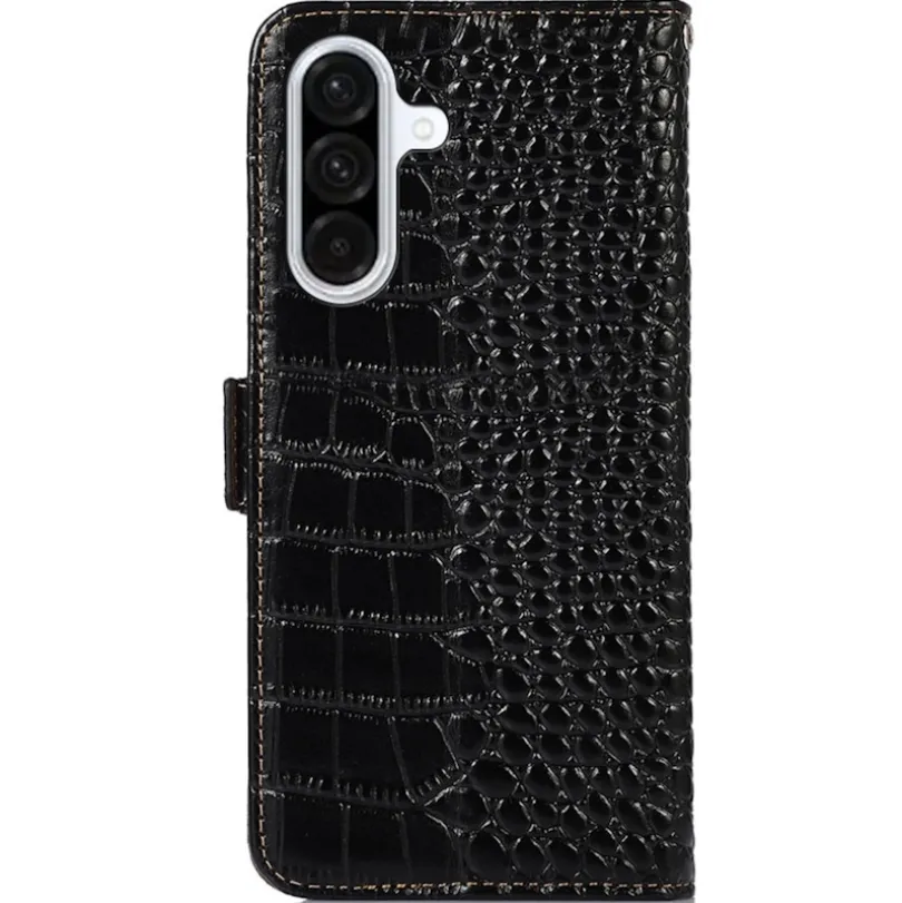 Mocaa Samsung Galaxy A56 Croco Book Case Leer