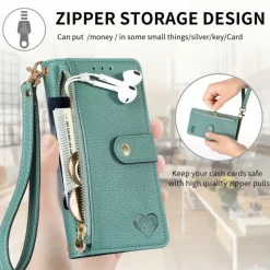 Mocaa Samsung Galaxy A16 Love Heart Wallet Hoesje