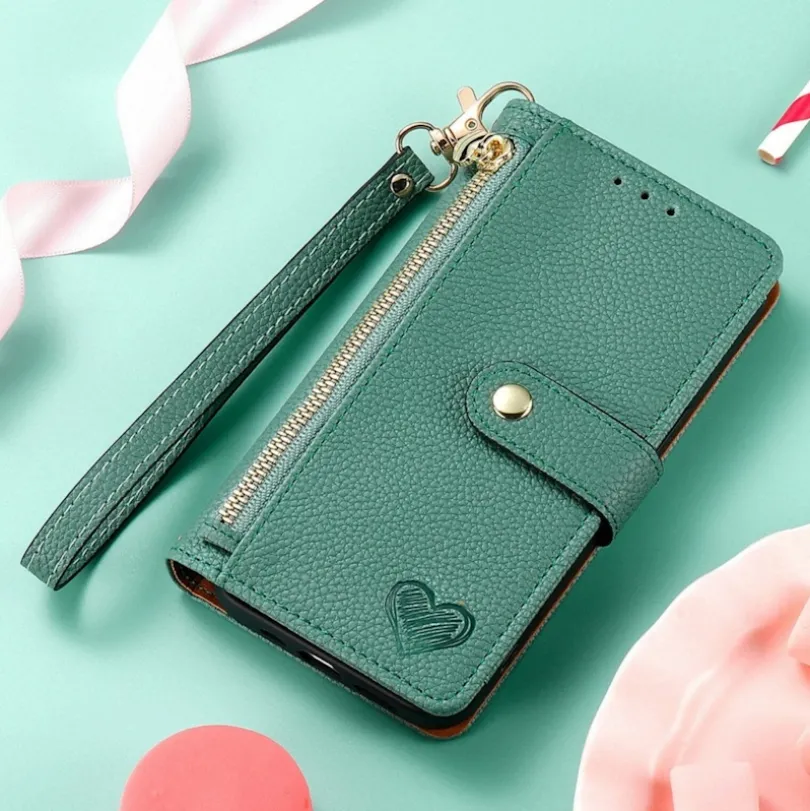 Mocaa Samsung Galaxy A16 Love Heart Wallet Hoesje