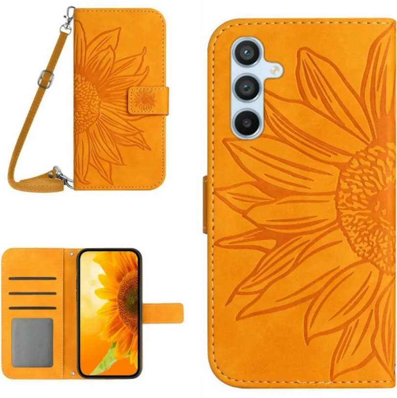 Mocaa Samsung Galaxy A16 Sunflower Bookcase met Koord
