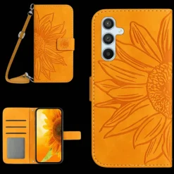 Mocaa Samsung Galaxy S24 FE Sunflower Bookcase met Koord