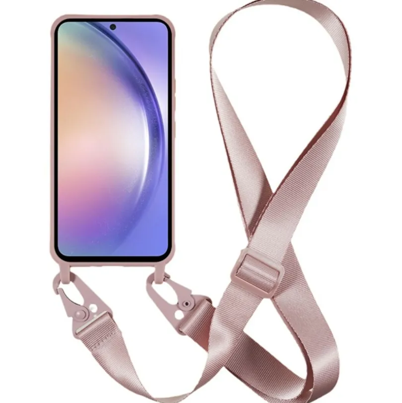 Mocaa Samsung Galaxy S24 Hoesje met Verstelbaar Koord