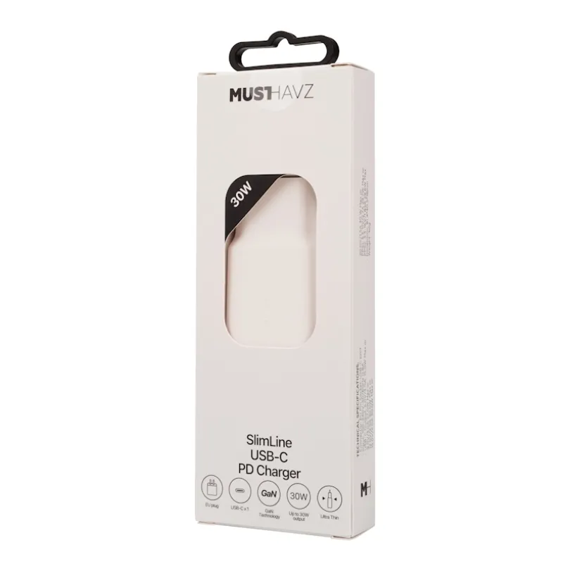 Musthavz SlimLine USB-C PD Charger 30W
