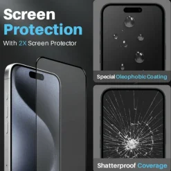 Northjo iPhone 15 Pro 5-in-1 Protection Bundel