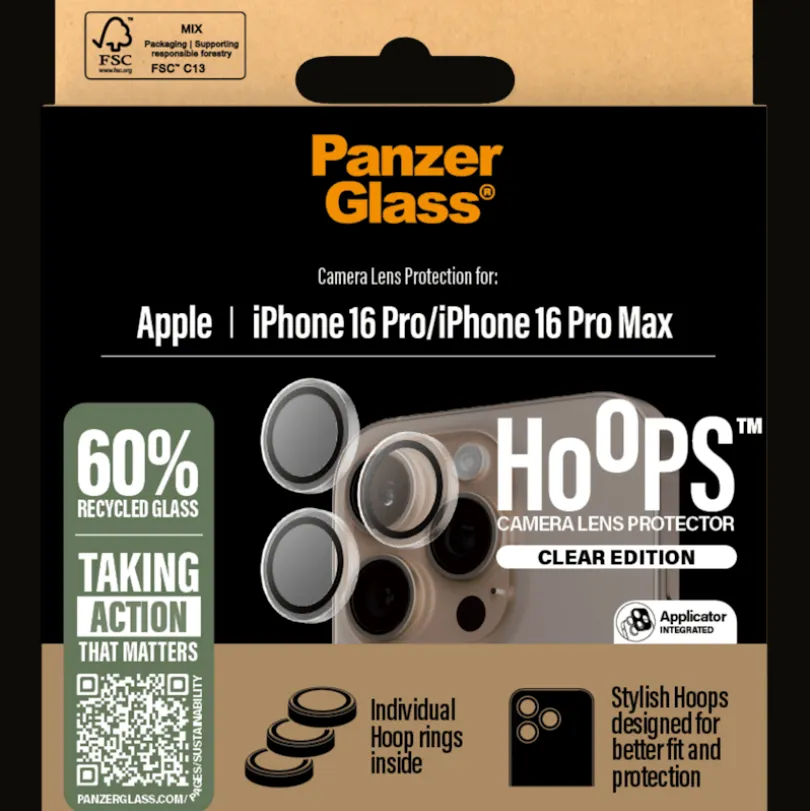 PanzerGlass iPhone 16 Pro (Max) Hoops Camera Lens Protector