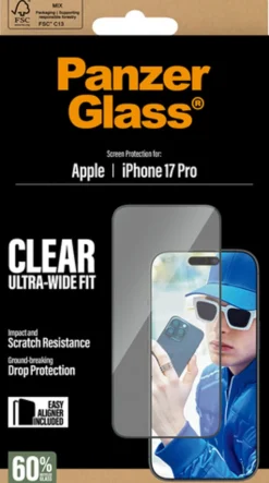 PanzerGlass iPhone 17 Pro Ultra-Wide Fit Screenprotector