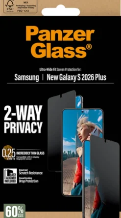 PanzerGlass Samsung Galaxy S26 Plus Wide Fit Screenprotector
