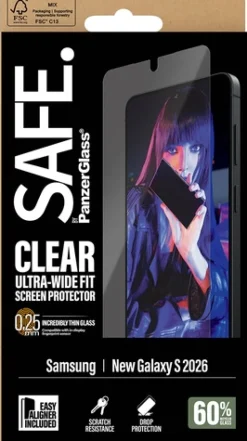 PanzerGlass Samsung Galaxy S26 SAFE. Screenprotector