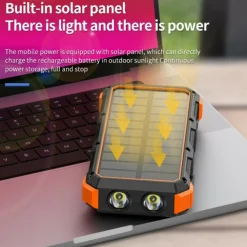 PSOOO 20.000mAh Rugged Solar Charging Powerbank