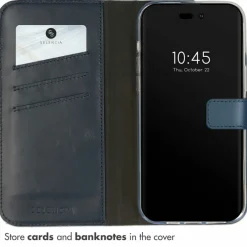 Selencia iPhone 14 Pro Leren Portemonnee Hoesje