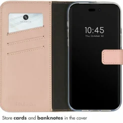 Selencia iPhone 14 Pro Max Leren Portemonnee Hoesje