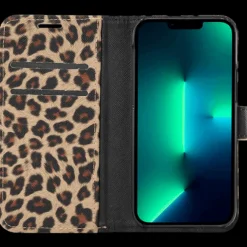 Vili iPhone 13 Pro Max Luipaardprint Bookcase Hoesje